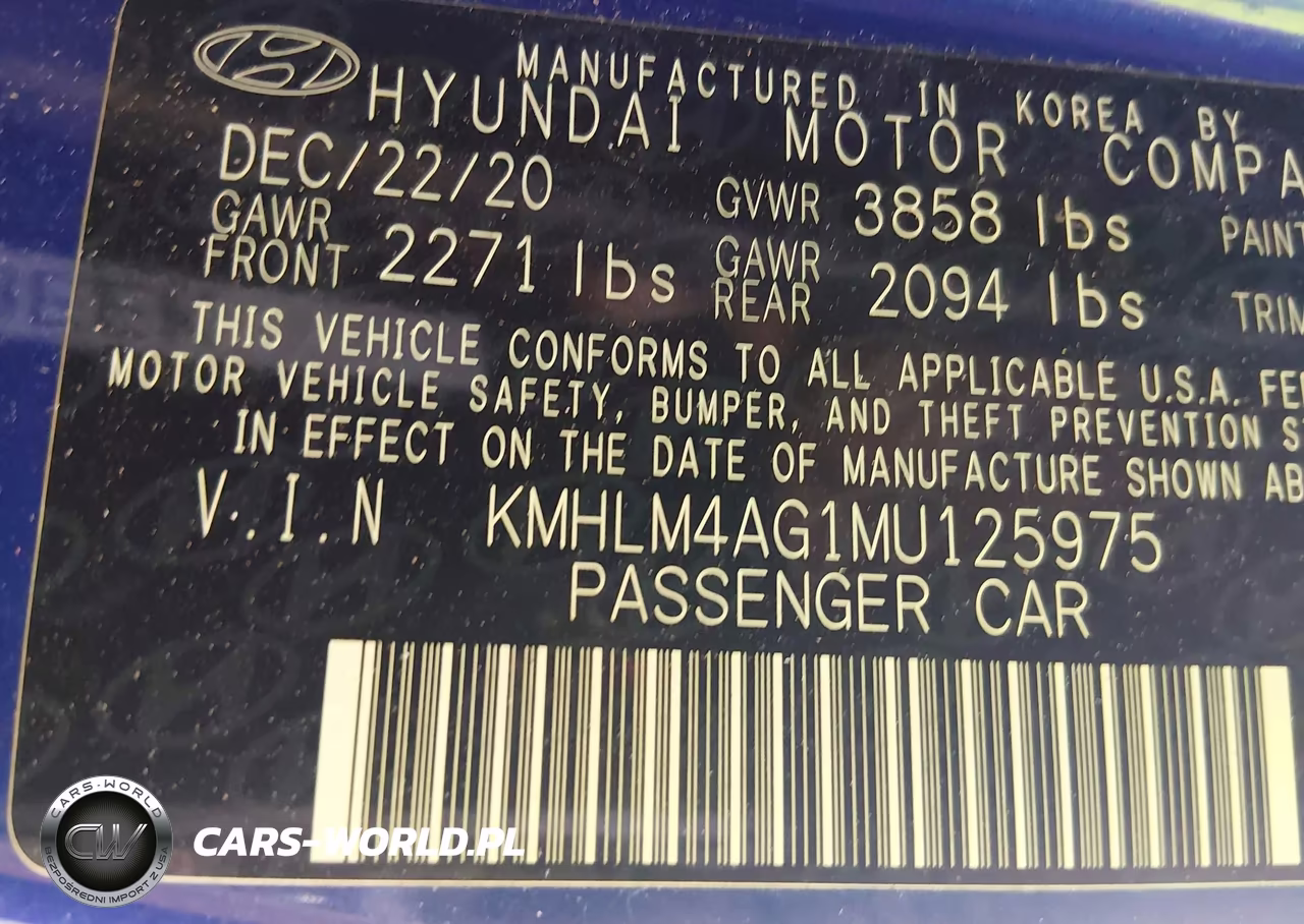 2021 Hyundai Elantra Sel VIN:KMHLM4AG1MU125975 - 9