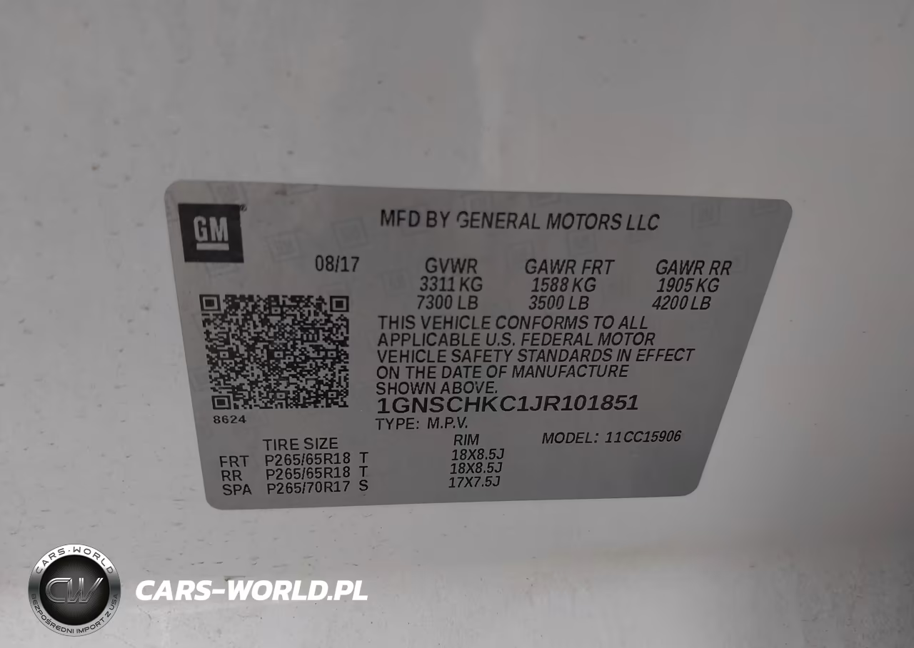 2018 Chevrolet Suburban Lt VIN:1GNSCHKC1JR101851 - 9