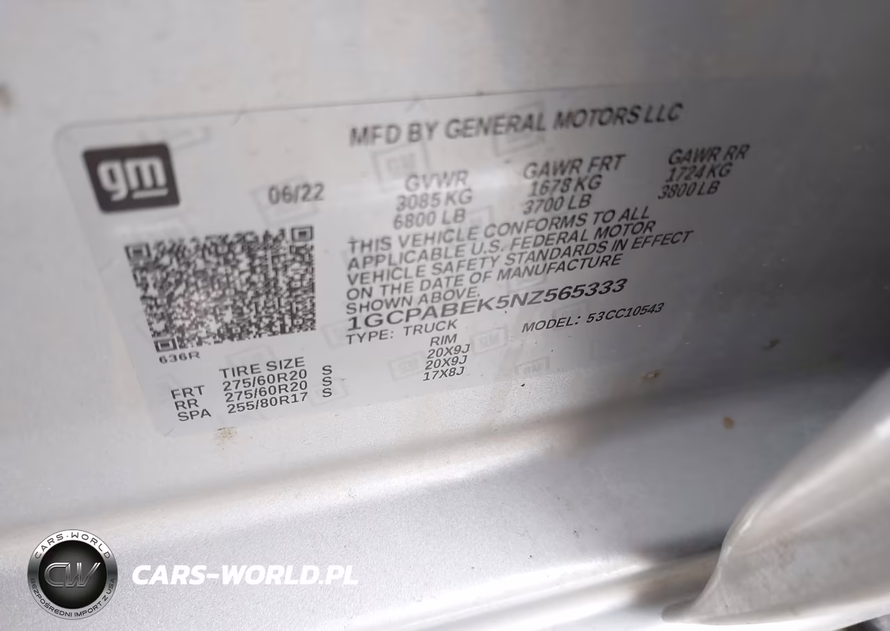 CHEVROLET SILVERADO VIN:1GCPABEK5NZ565333 - 9