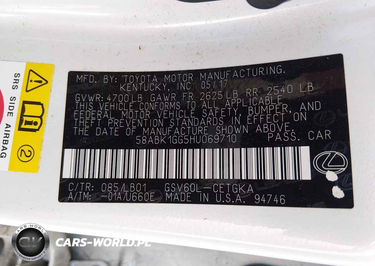 2017 Lexus Es 350 VIN:58ABK1GG5HU069710 - 9