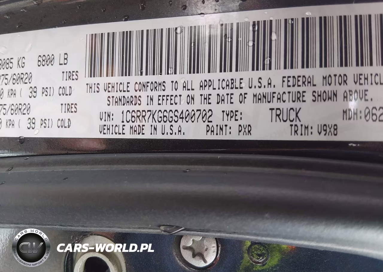 2016 Ram 1500 Express VIN:1C6RR7KG6GS400702 - 9