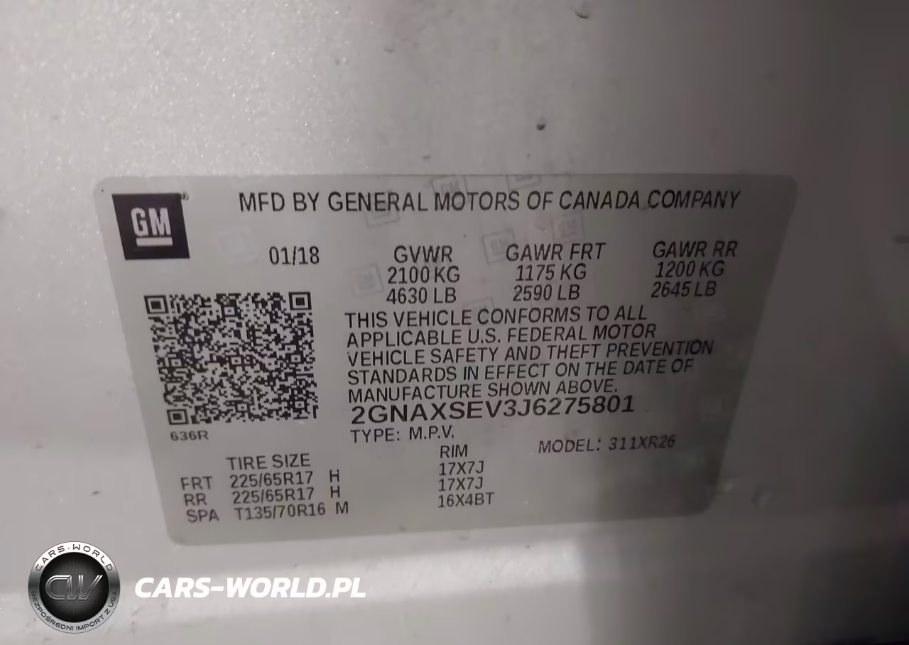 2018 Chevrolet Equinox Lt VIN:2GNAXSEV3J6275801 - 9