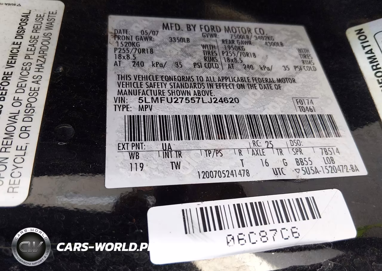 2007 Lincoln Navigator Ultimate VIN:5LMFU27557LJ24620 - 9
