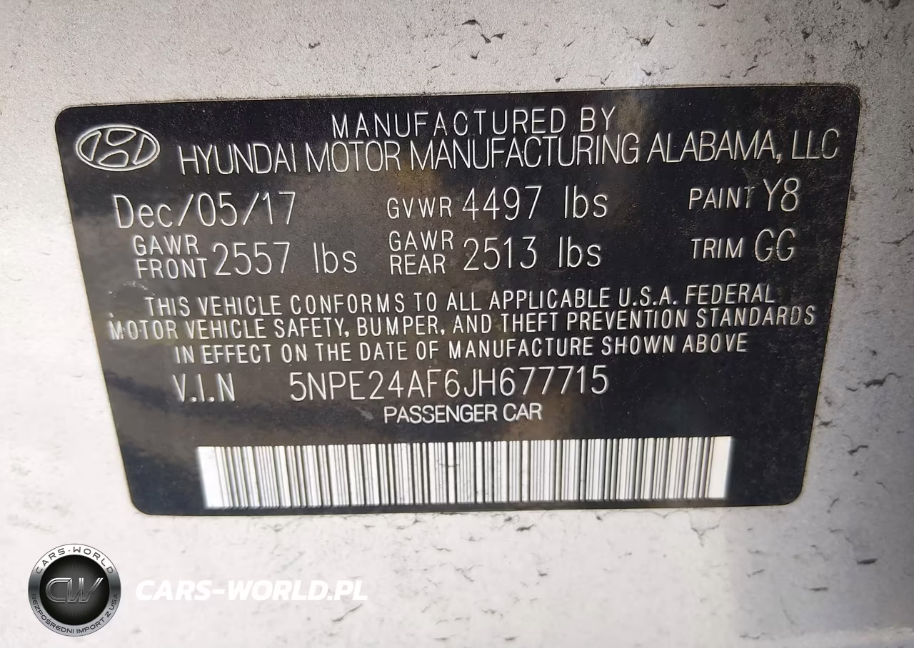2018 Hyundai Sonata Se VIN:5NPE24AF6JH677715 - 9