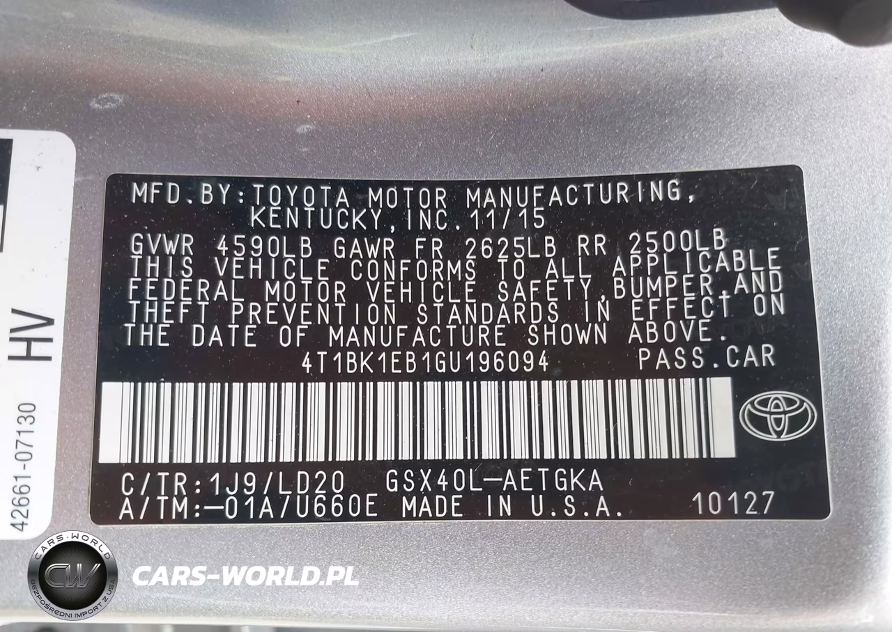 2016 Toyota Avalon Xle VIN:4T1BK1EB1GU196094 - 9