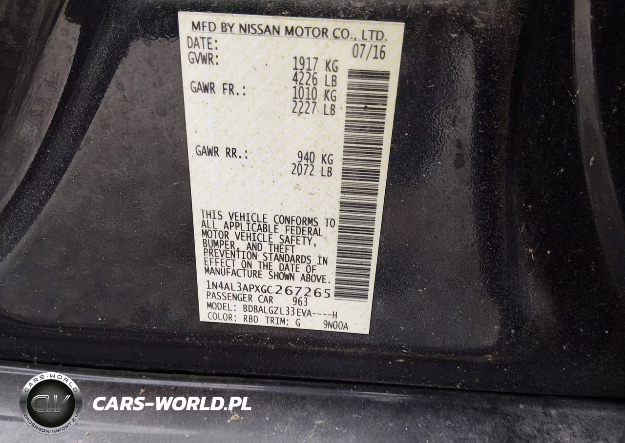 2016 Nissan Altima 2.5 S VIN:1N4AL3APXGC267265 - 9