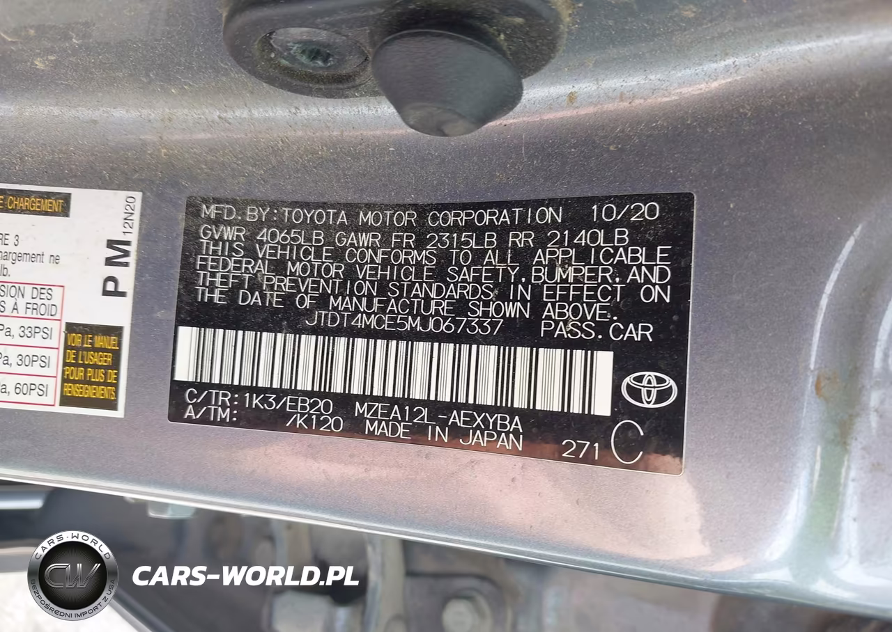 2021 Toyota Corolla Xse VIN:JTDT4MCE5MJ067337 - 9