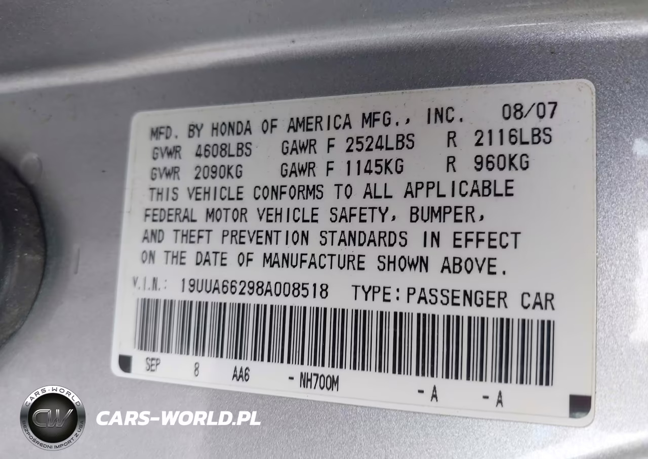2008 Acura Tl 3.2 VIN:19UUA66298A008518 - 9