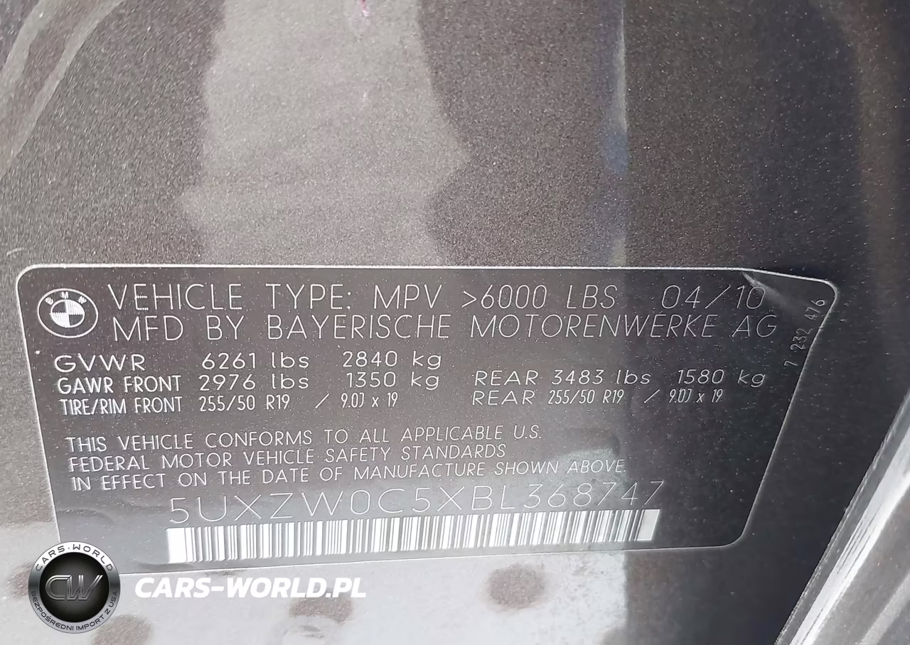 2011 BMW X5 xDrive35D VIN:5UXZW0C5XBL368747 - 9