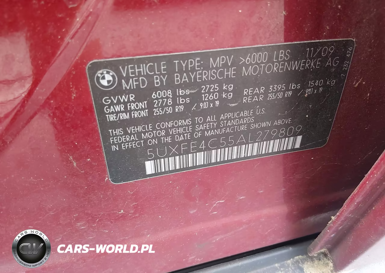 2010 BMW X5 xDrive30I VIN:5UXFE4C55AL279809 - 9
