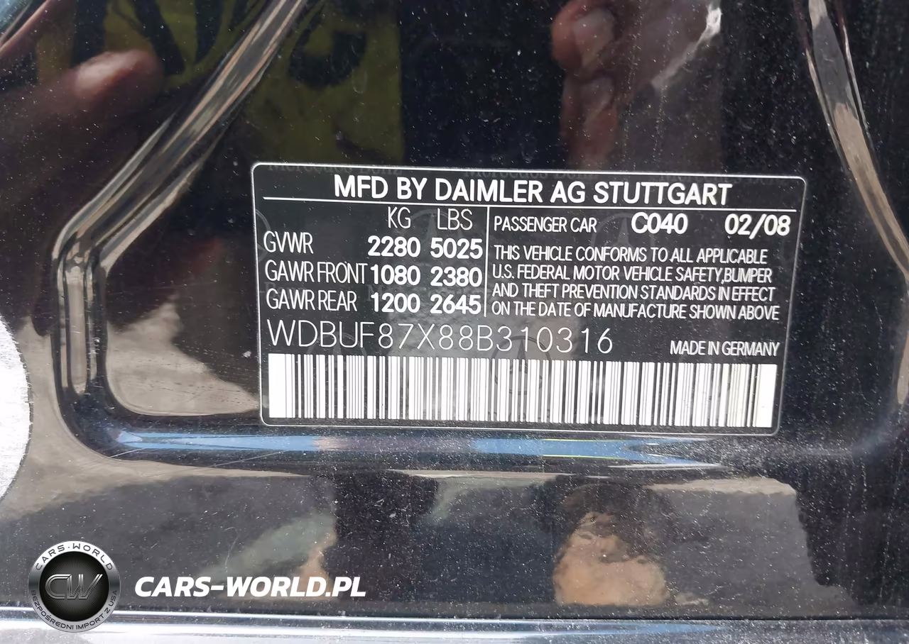 2008 Mercedes-Benz E 350 4Matic VIN:WDBUF87X88B310316 - 9