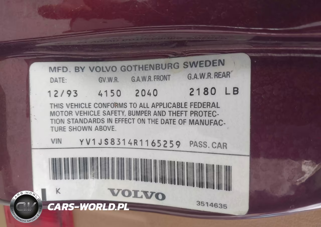 1994 Volvo 940 VIN:YV1JS8314R1165259 - 9