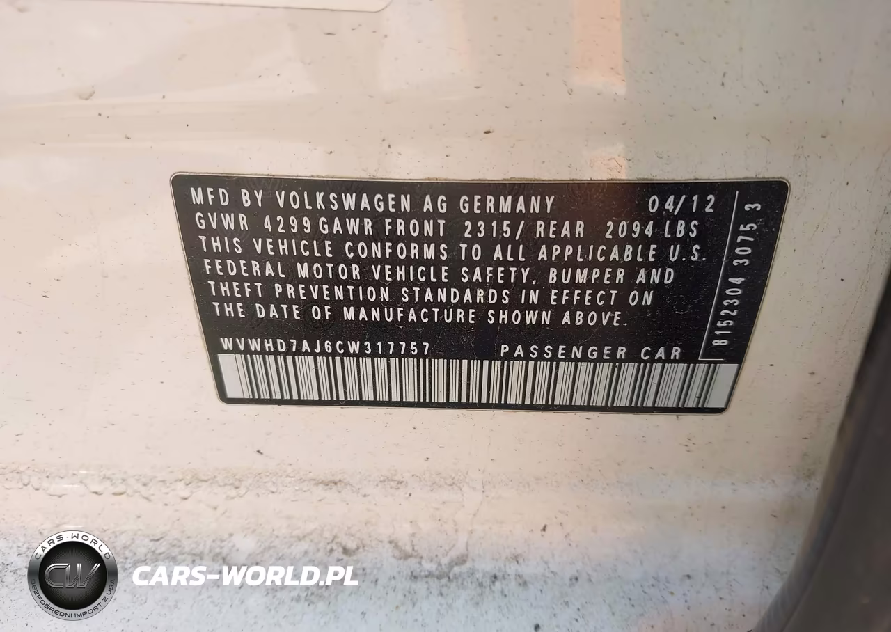 2012 Volkswagen Gti 4-Door VIN:WVWHD7AJ6CW317757 - 9