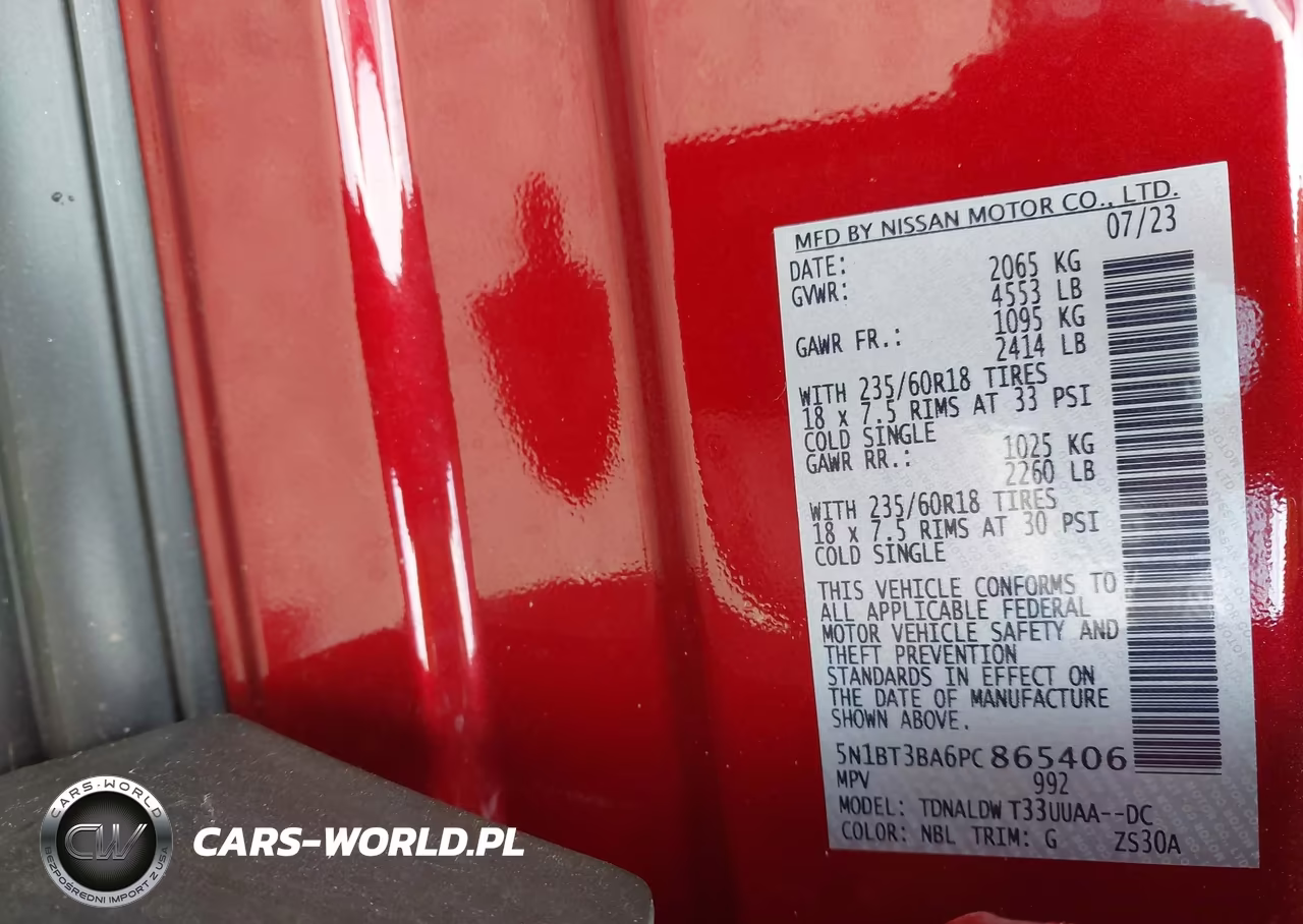 2023 Nissan Rogue Sv Fwd VIN:5N1BT3BA6PC865406 - 9