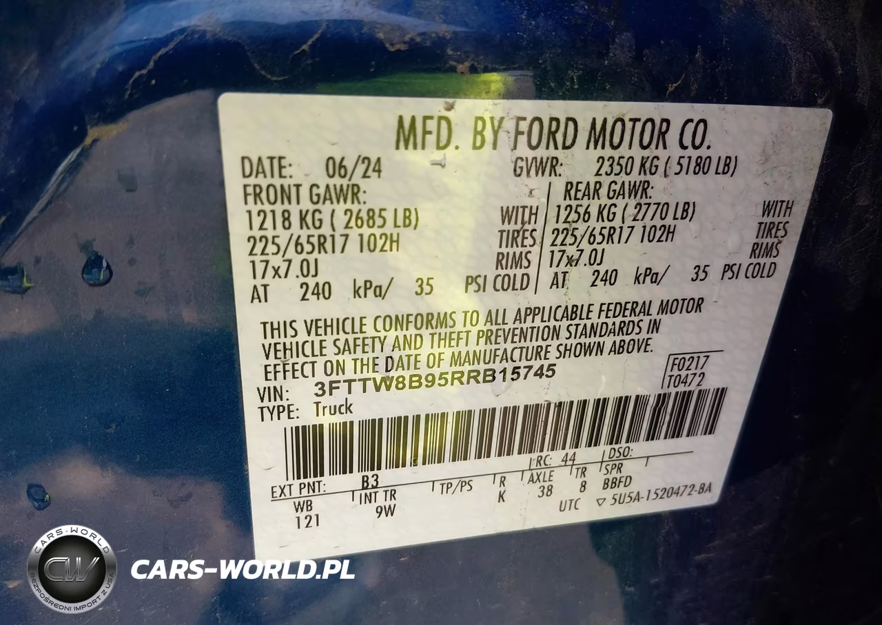 2024 Ford Maverick Xl VIN:3FTTW8B95RRB15745 - 9