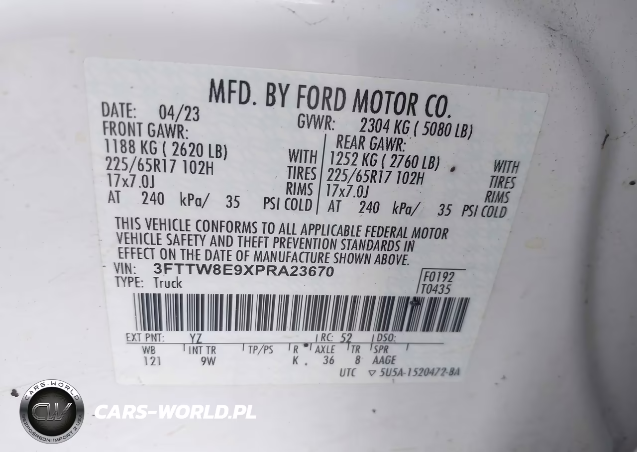 2023 Ford Maverick Xl VIN:3FTTW8E9XPRA23670 - 9