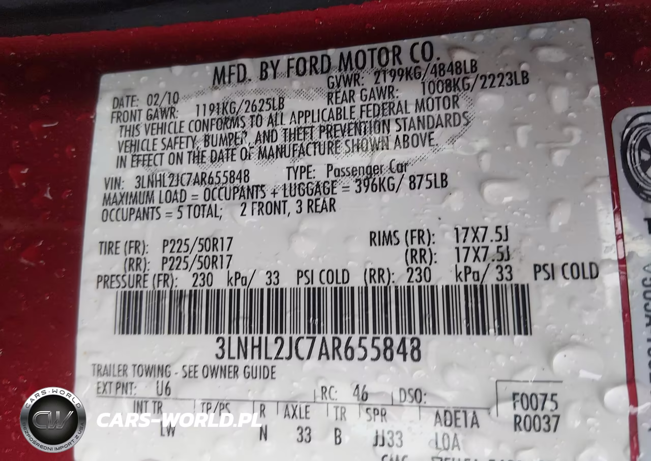 2010 Lincoln Mkz VIN:3LNHL2JC7AR655848 - 9