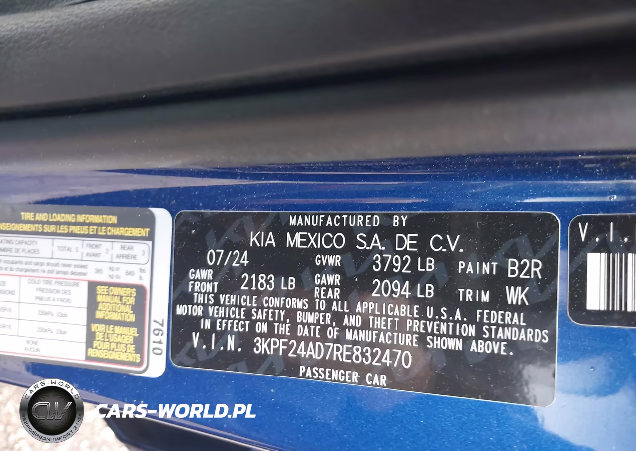 2024 Kia Forte Lxs VIN:3KPF24AD7RE832470 - 9