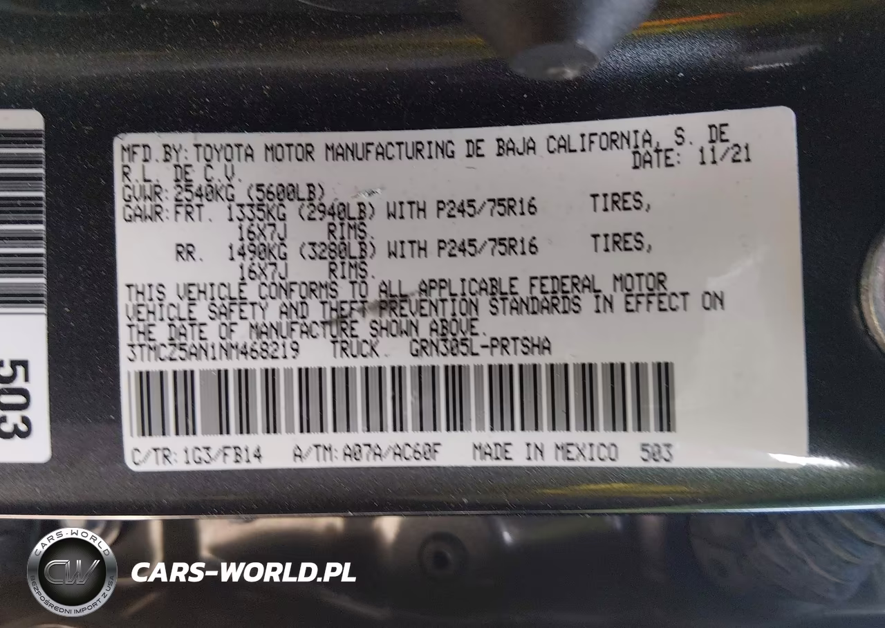 2022 Toyota Tacoma Sr V6 VIN:3TMCZ5AN1NM468219 - 9