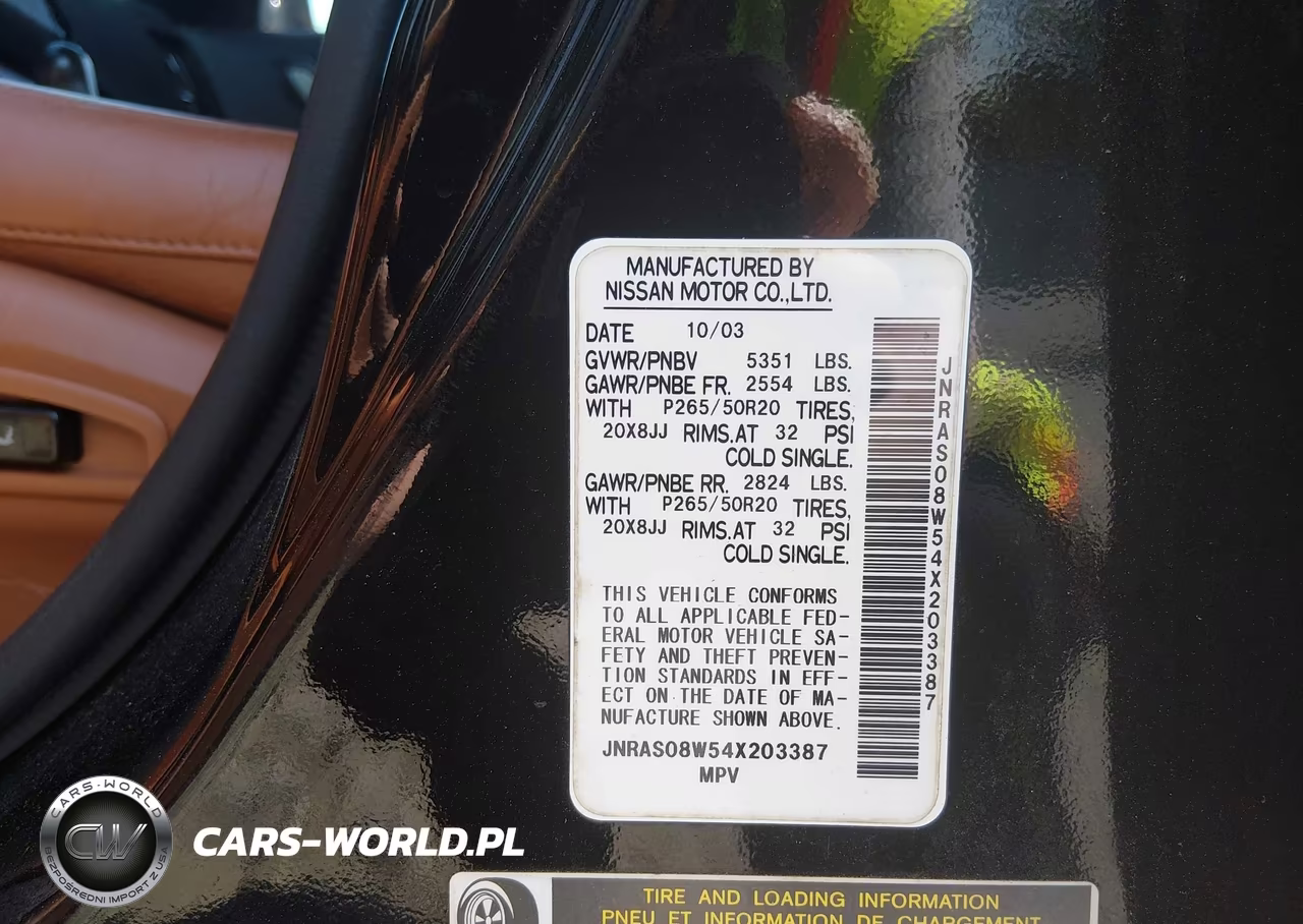 2004 Infiniti Fx35 VIN:JNRAS08W54X203387 - 9