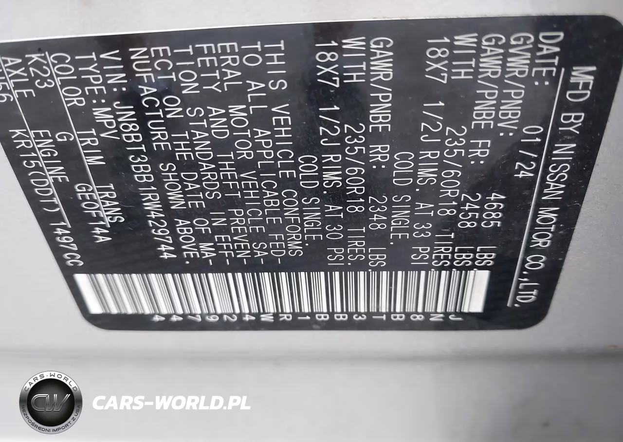 2024 Nissan Rogue Sv Intelligent Awd VIN:JN8BT3BB1RW429744 - 9