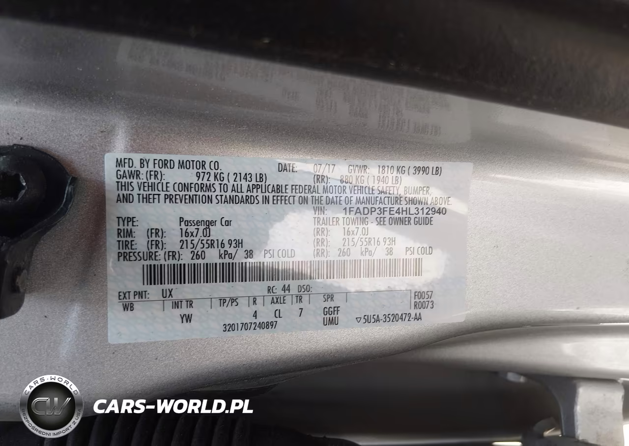 2017 Ford Focus Se VIN:1FADP3FE4HL312940 - 9