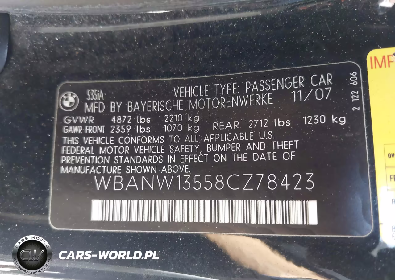 2008 BMW 535I VIN:WBANW13558CZ78423 - 9
