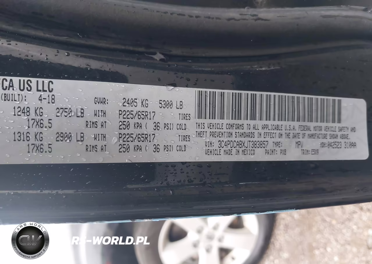 2018 Dodge Journey Se VIN:3C4PDCABXJT383857 - 9