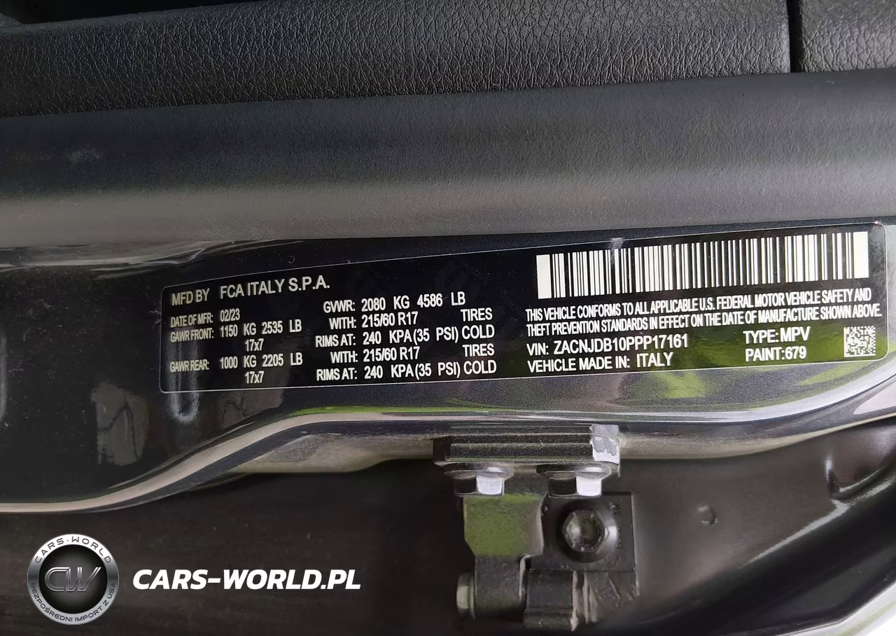2023 Jeep Renegade Latitude 4X4 VIN:ZACNJDB10PPP17161 - 9