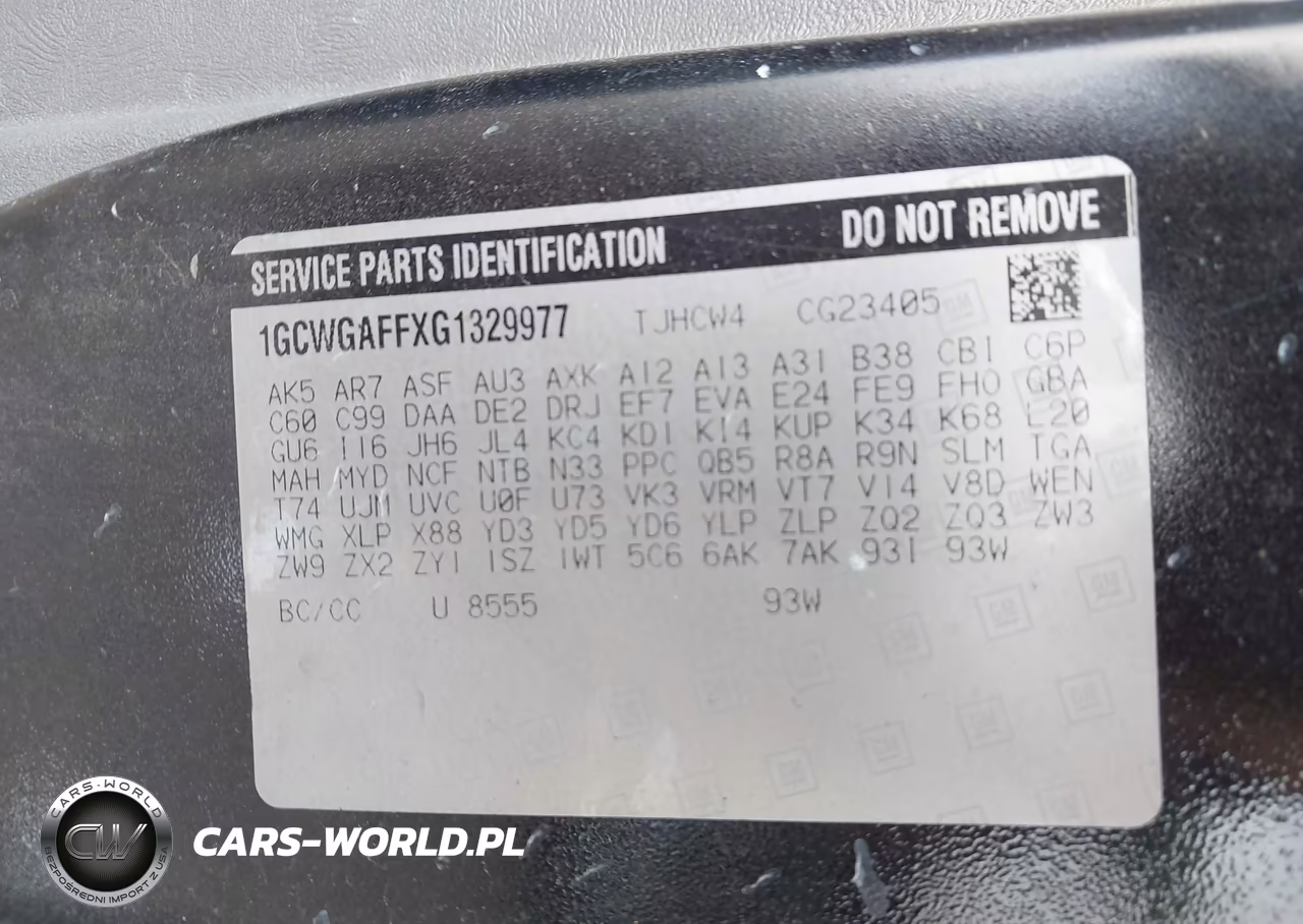 2016 Chevrolet Express 2500 Work Van VIN:1GCWGAFFXG1329977 - 9