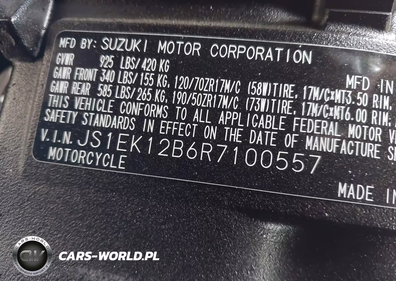 2024 Suzuki Gsx1000 Gt-Gt+ VIN:JS1EK12B6R7100557 - 10