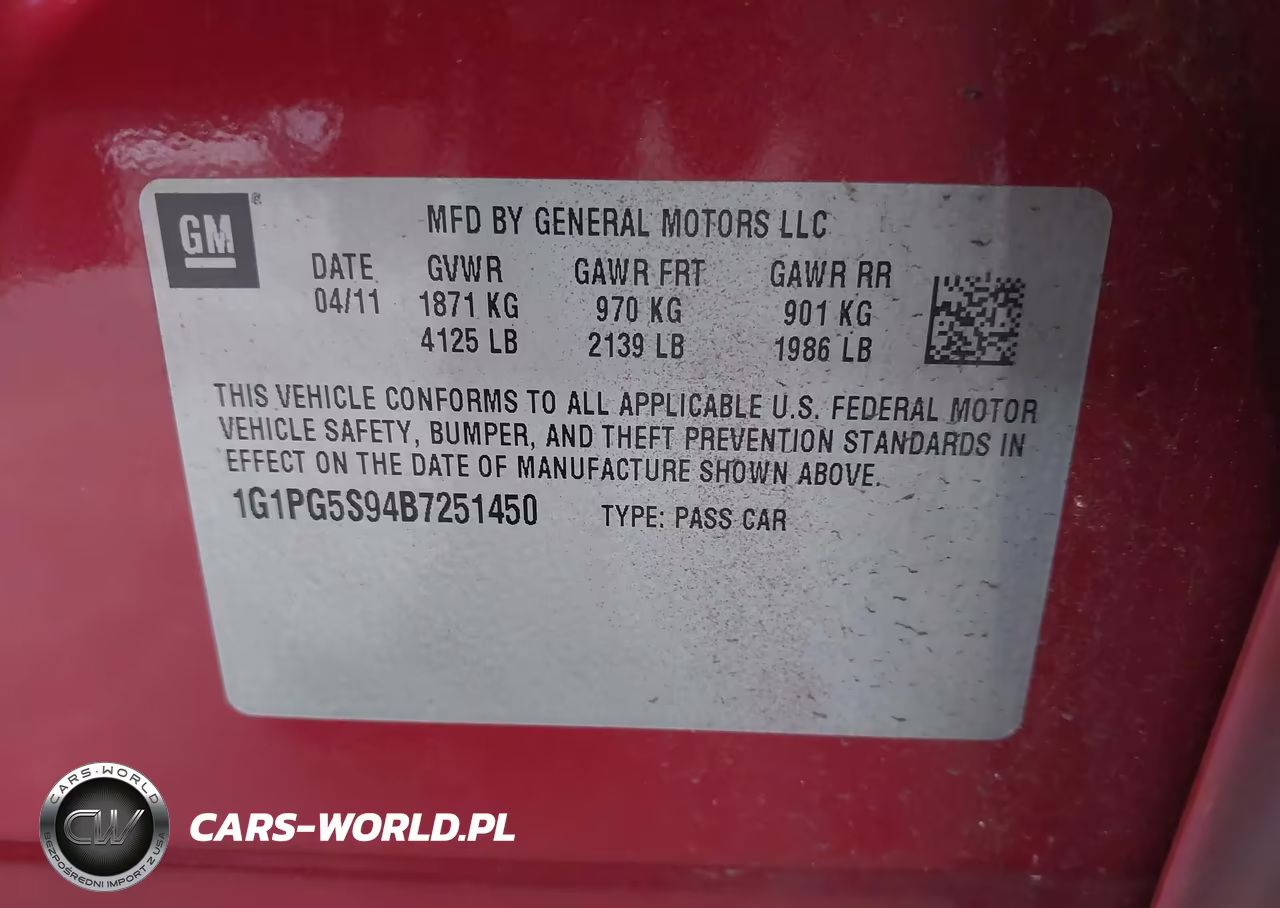 2011 Chevrolet Cruze 2Lt VIN:1G1PG5S94B7251450 - 9