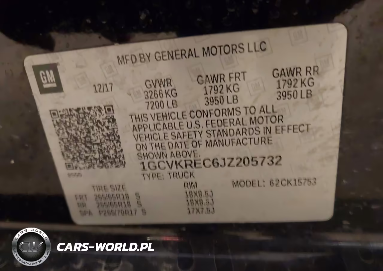 2018 Chevrolet Silverado 1500 2Lt VIN:1GCVKREC6JZ205732 - 9