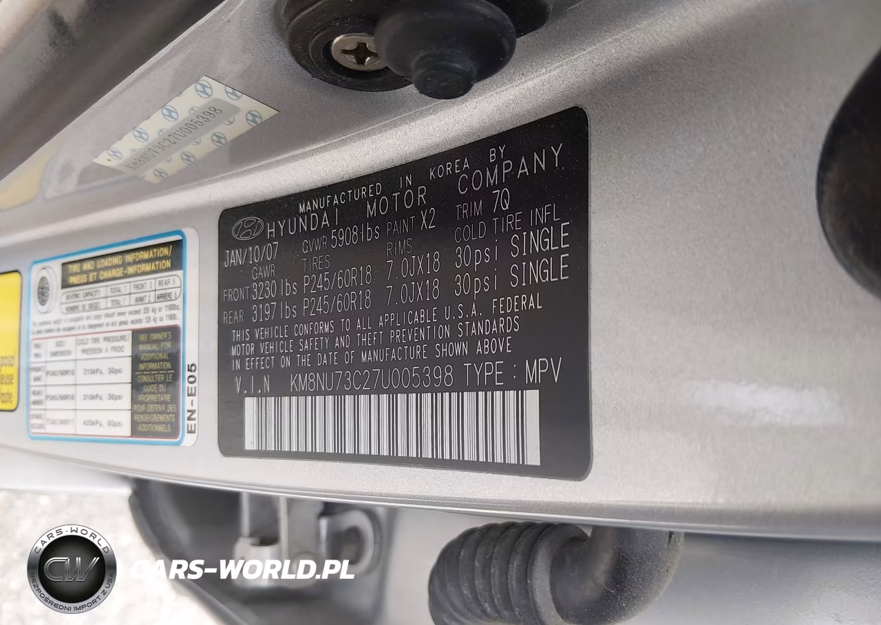 2007 Hyundai Veracruz Gls-Limited-Se VIN:KM8NU73C27U005398 - 9
