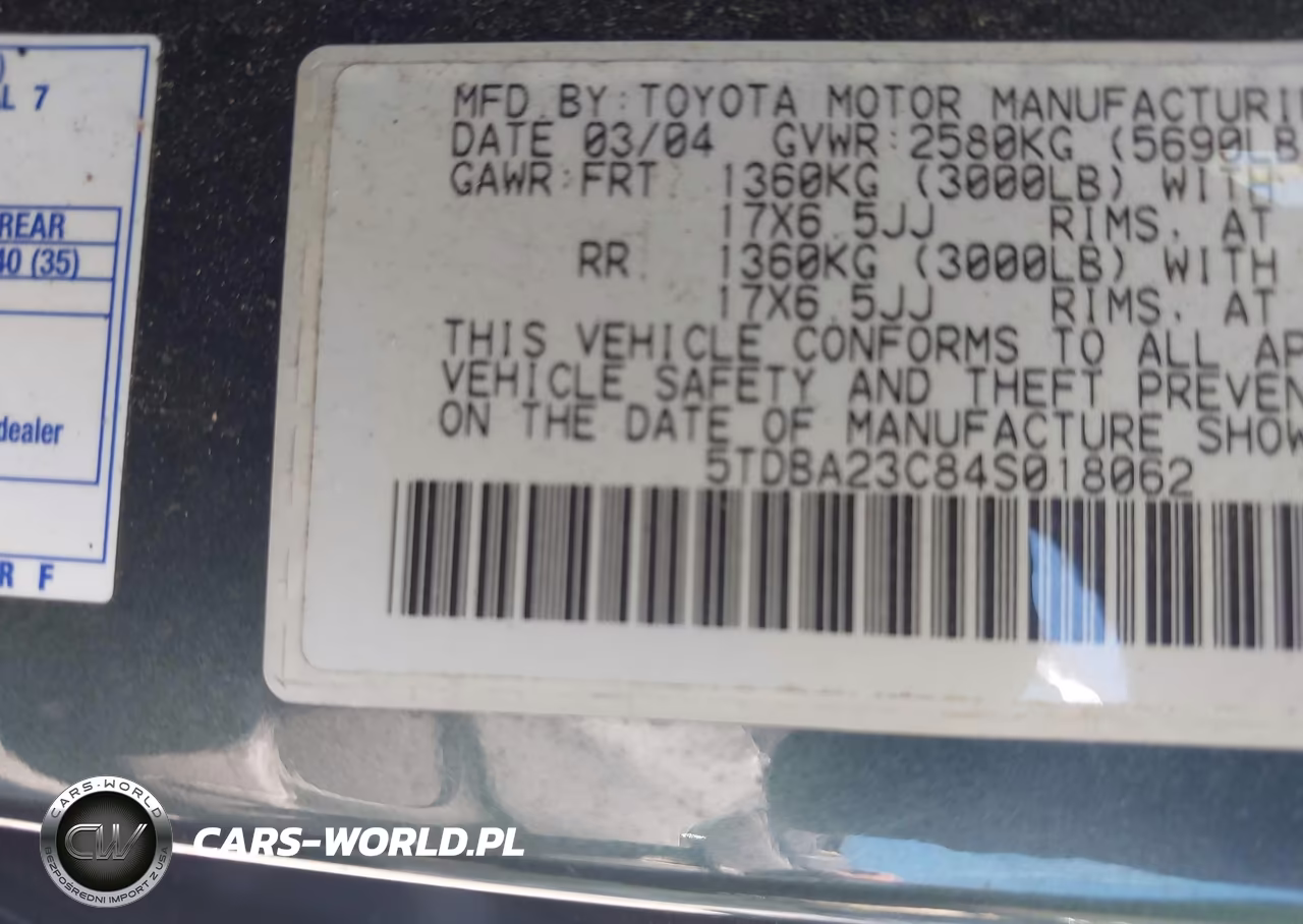 2004 Toyota Sienna Le VIN:5TDBA23C84S018062 - 9