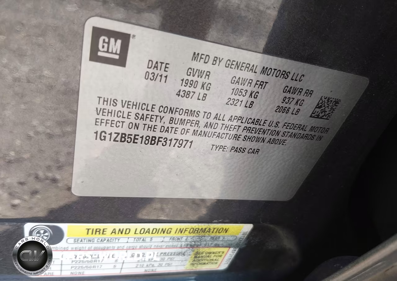 2011 Chevrolet Malibu Ls VIN:1G1ZB5E18BF317971 - 9