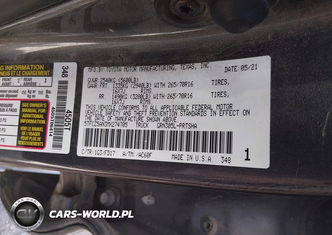 2021 Toyota Tacoma Trd Off-Road VIN:5TFCZ5AN3MX274705 - 9