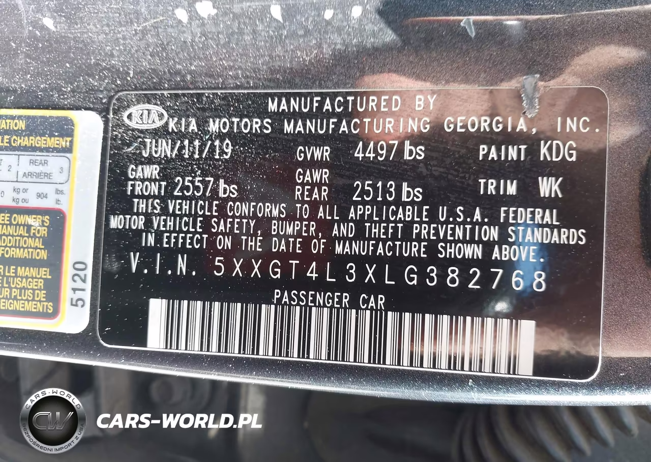 2020 Kia Optima Lx VIN:5XXGT4L3XLG382768 - 9