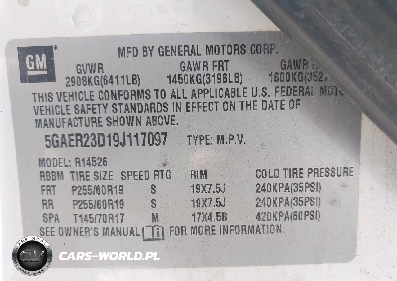 2009 Buick Enclave Cxl VIN:5GAER23D19J117097 - 9