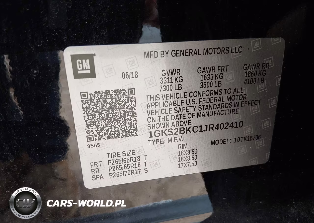 2018 GMC Yukon Slt VIN:1GKS2BKC1JR402410 - 9