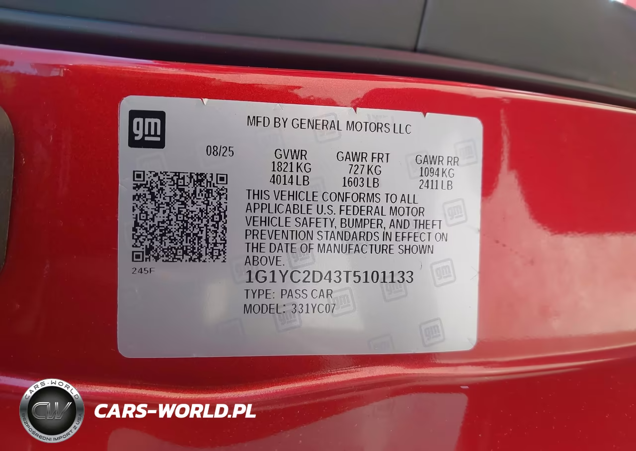 2026 Chevrolet Corvette Stingray VIN:1G1YC2D43T5101133 - 9