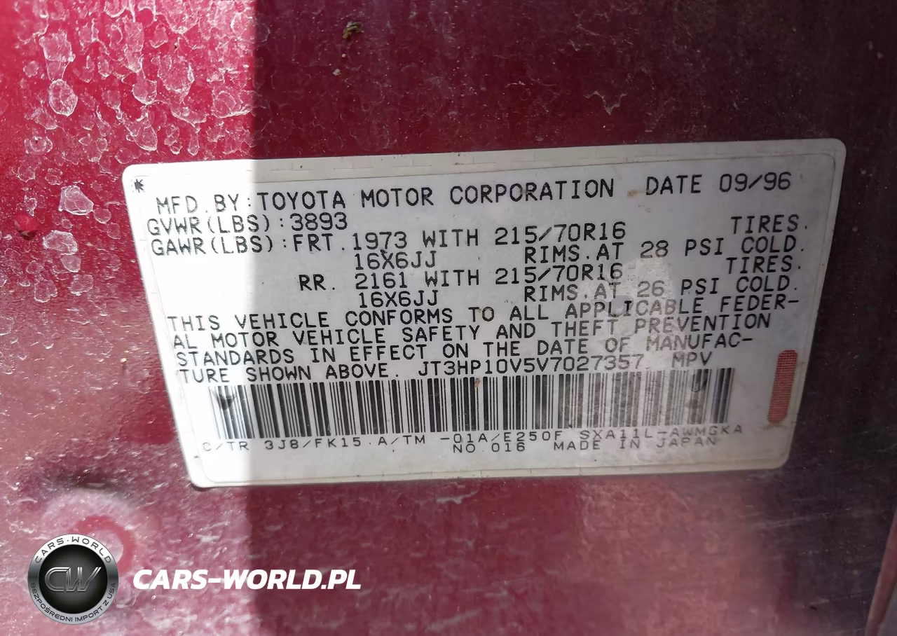 1997 Toyota Rav4 VIN:JT3HP10V5V7027357 - 9
