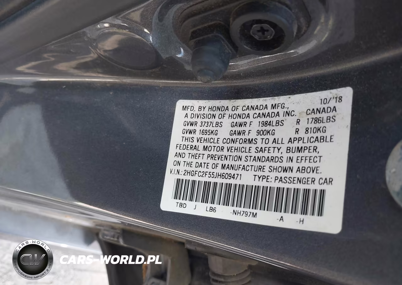 2018 Honda Civic Lx VIN:2HGFC2F55JH609471 - 9
