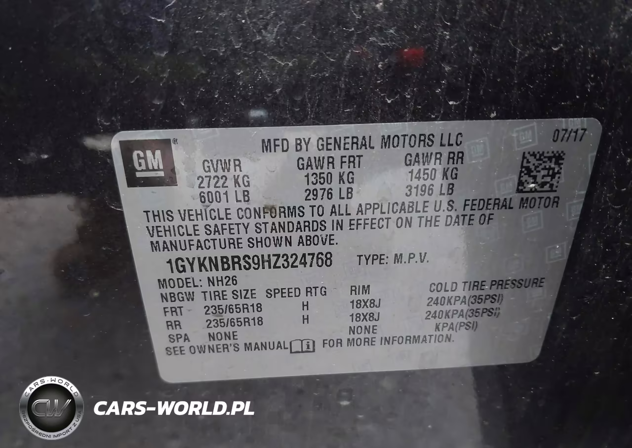 2017 Cadillac Xt5 Luxury VIN:1GYKNBRS9HZ324768 - 9