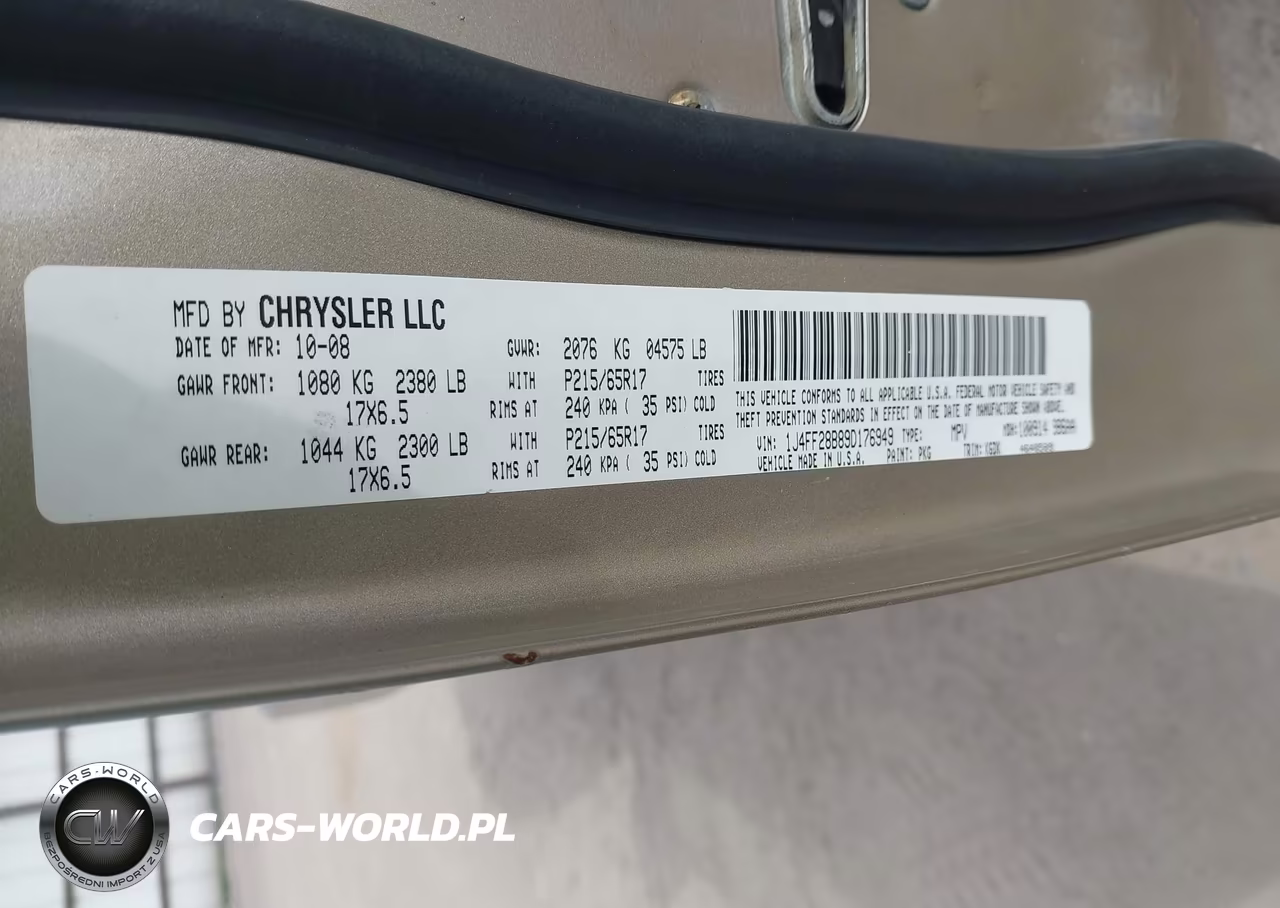 2009 Jeep Patriot Sport VIN:1J4FF28B89D176949 - 9