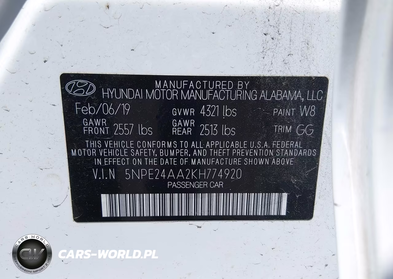 2019 Hyundai Sonata Eco VIN:5NPE24AA2KH774920 - 9