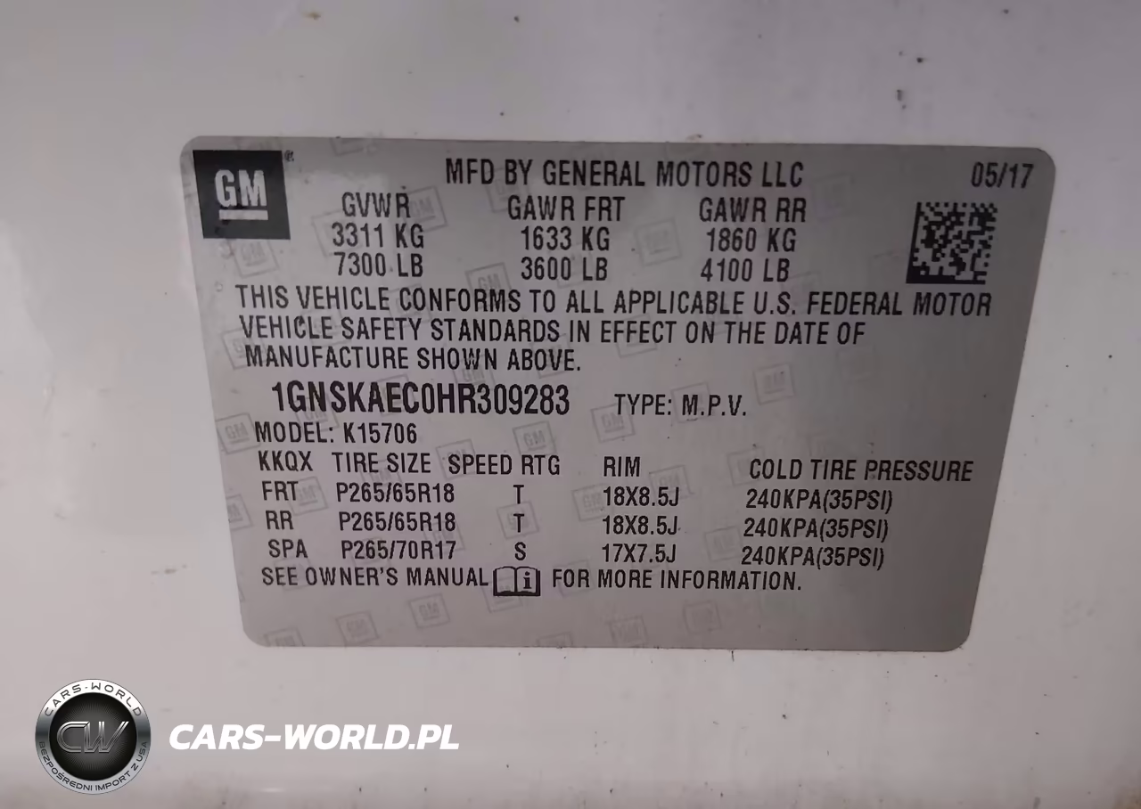 2017 Chevrolet Tahoe Ls VIN:1GNSKAEC0HR309283 - 9