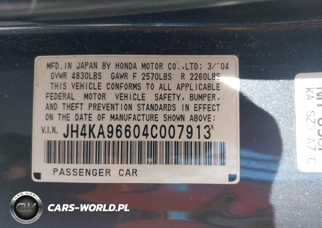 2004 Acura Rl 3.5 VIN:JH4KA96604C007913 - 9