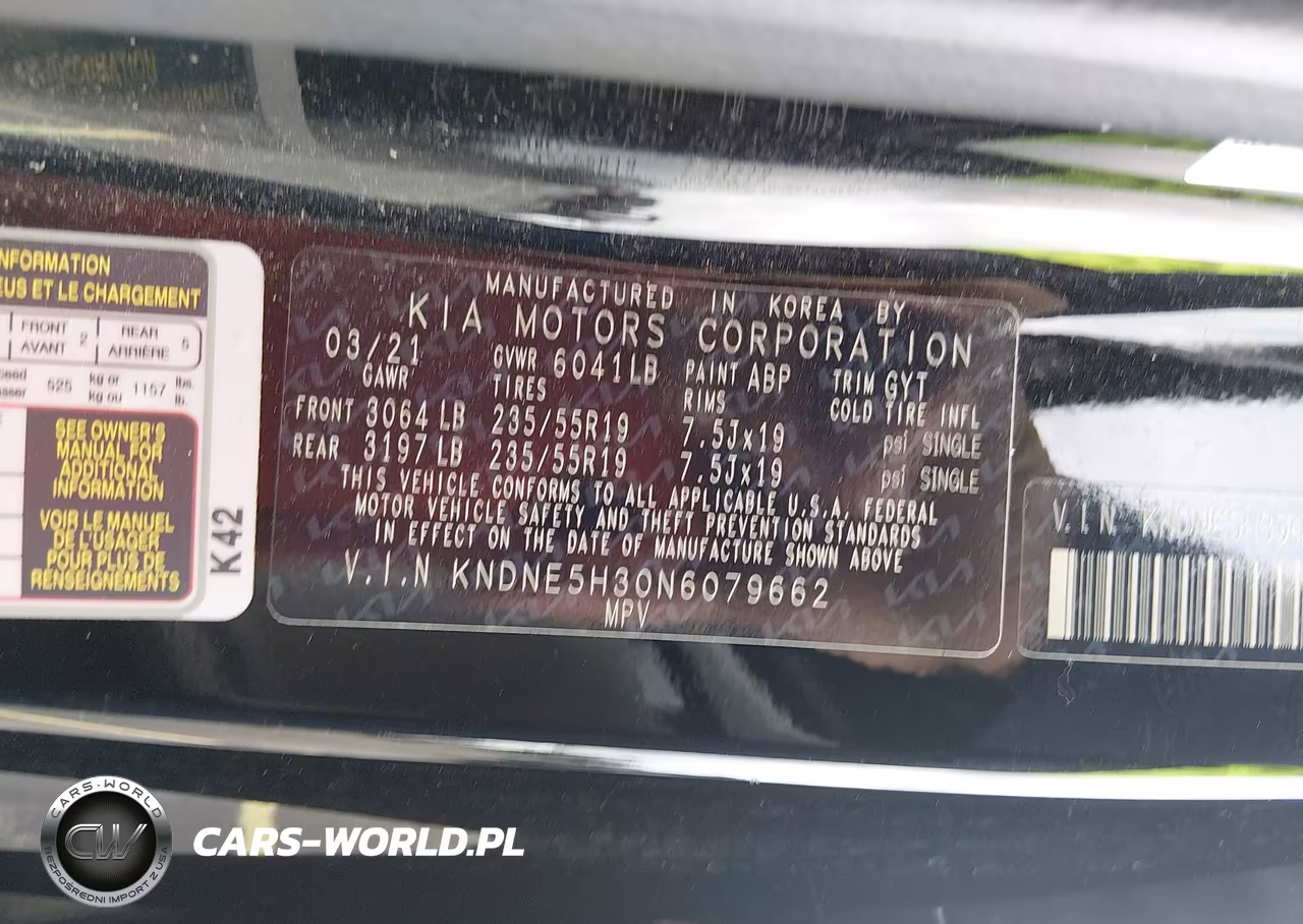 2022 Kia Carnival Mpv Sx Prestige VIN:KNDNE5H30N6079662 - 9