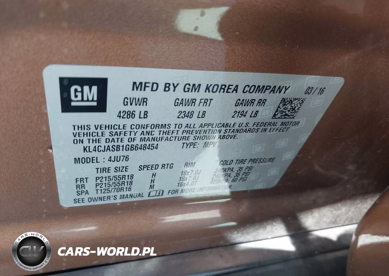 2016 Buick Encore VIN:KL4CJASB1GB648454 - 9